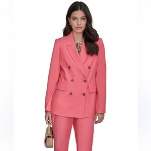 NWT DKNY Women's Coral Double-Breasted Blazer